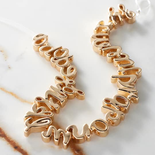Gold Alphabet Beads by Bead Landing™